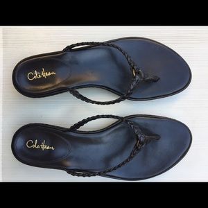 EUC Cole Haan brown braided platform sandals